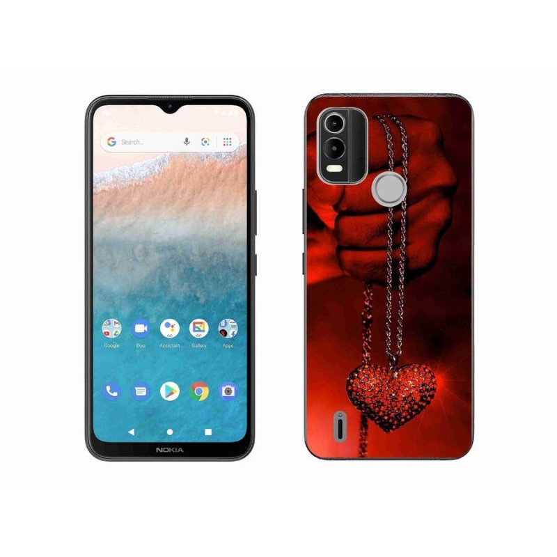 Zselés borítás mmCase mobiltelefonhoz Nokia C21 Plus - nyaklánc