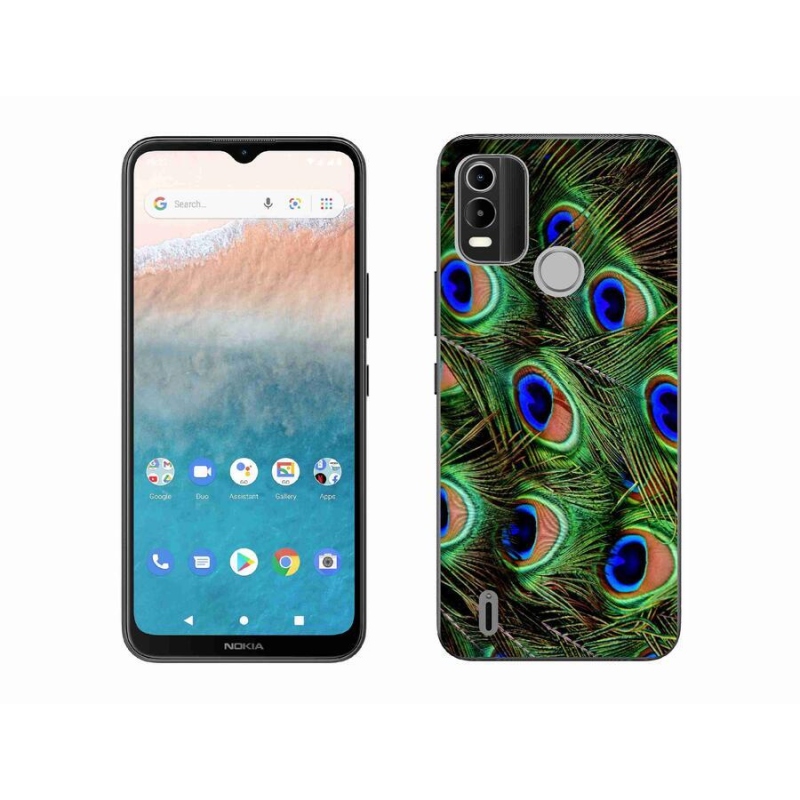 Zselés borítás mmCase a Nokia C21 Plus készülékhez - pávatoll