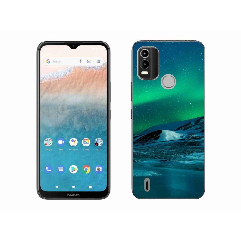 Zselés borítás mmCase a Nokia C21 Plus készülékhez - sarki fény