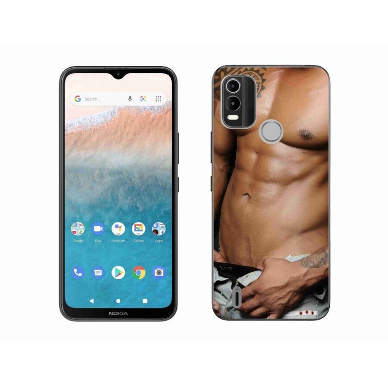 Zselés borítás mmCase mobiltelefonhoz Nokia C21 Plus - szexi férfi