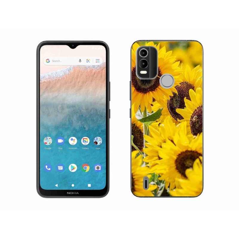 Zselés borítás mmCase a Nokia C21 Plus készülékhez - Napraforgó