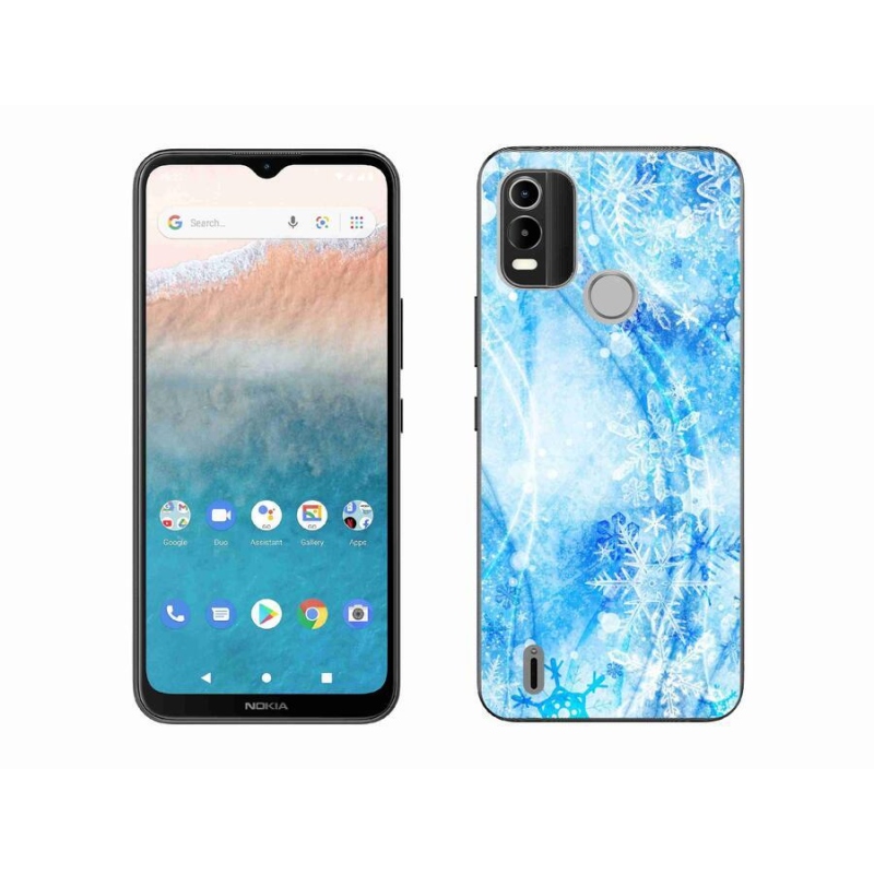 Zselés borítás mmCase a Nokia C21 Plus készülékhez - hópelyhek