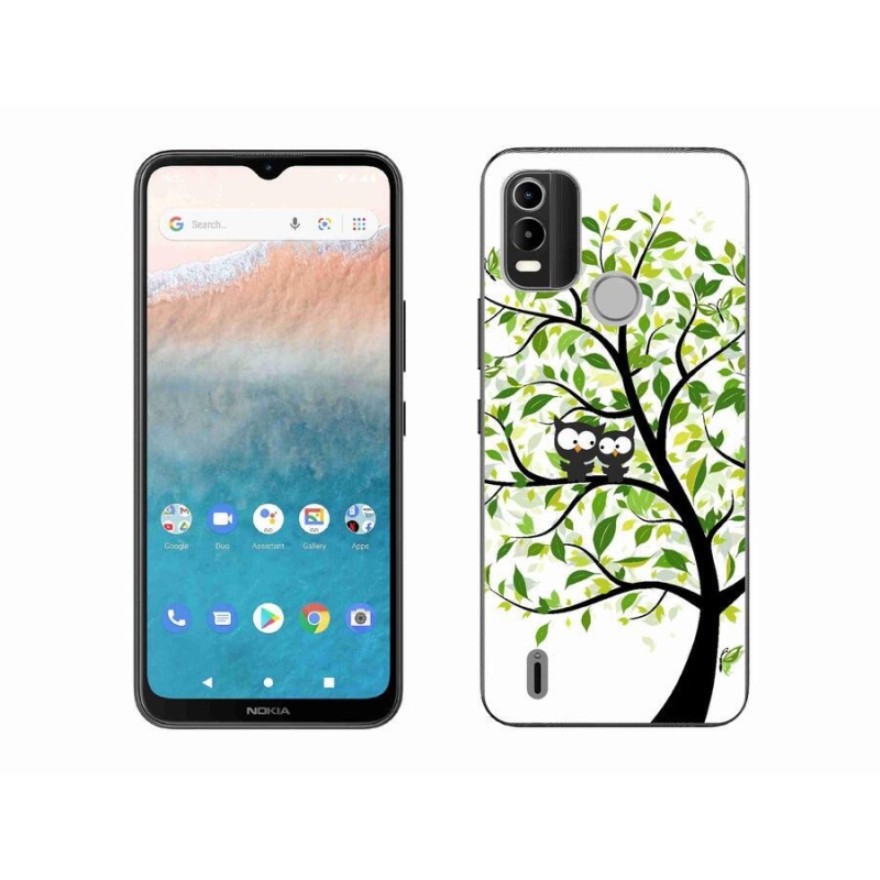 Zselés borító mmCase mobiltelefonhoz Nokia C21 Plus - baglyok a fán