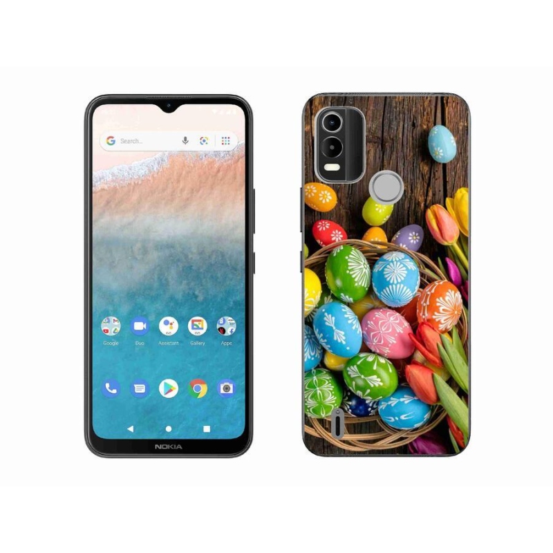 Zselés borítás mmCase a Nokia C21 Plus készülékhez - Húsvéti tojások