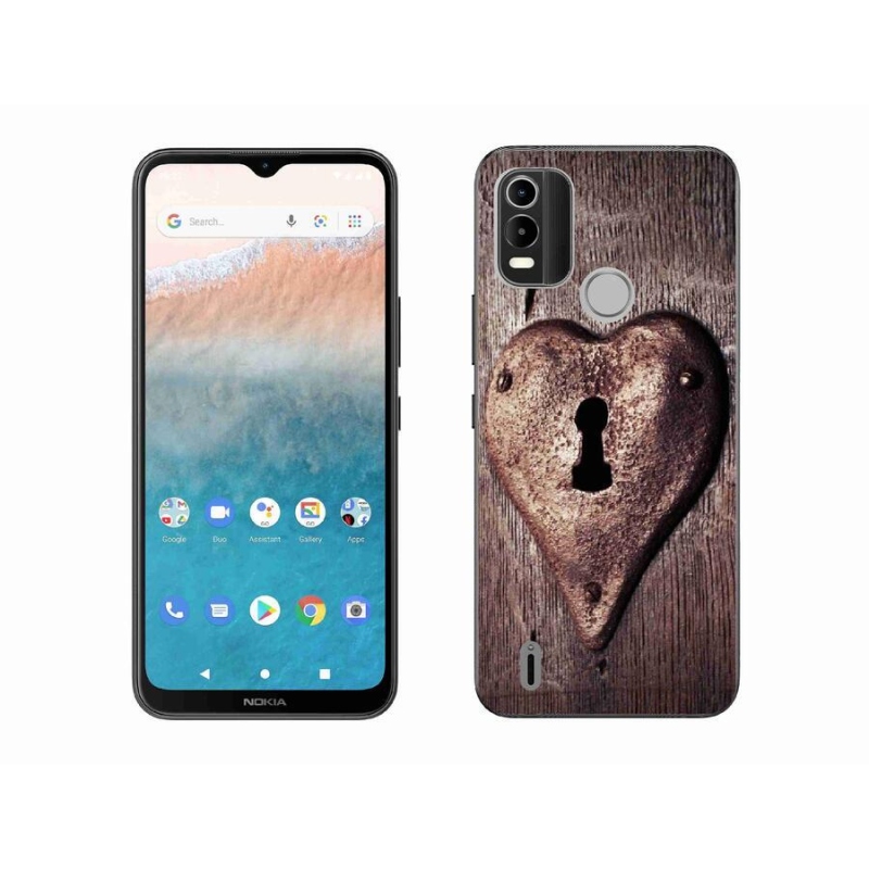 Zselés borítás mmCase a Nokia C21 Plus készülékhez - szív alakú zár