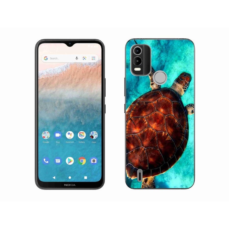Zselés borítás mmCase mobiltelefonhoz Nokia C21 Plus - teknősbéka