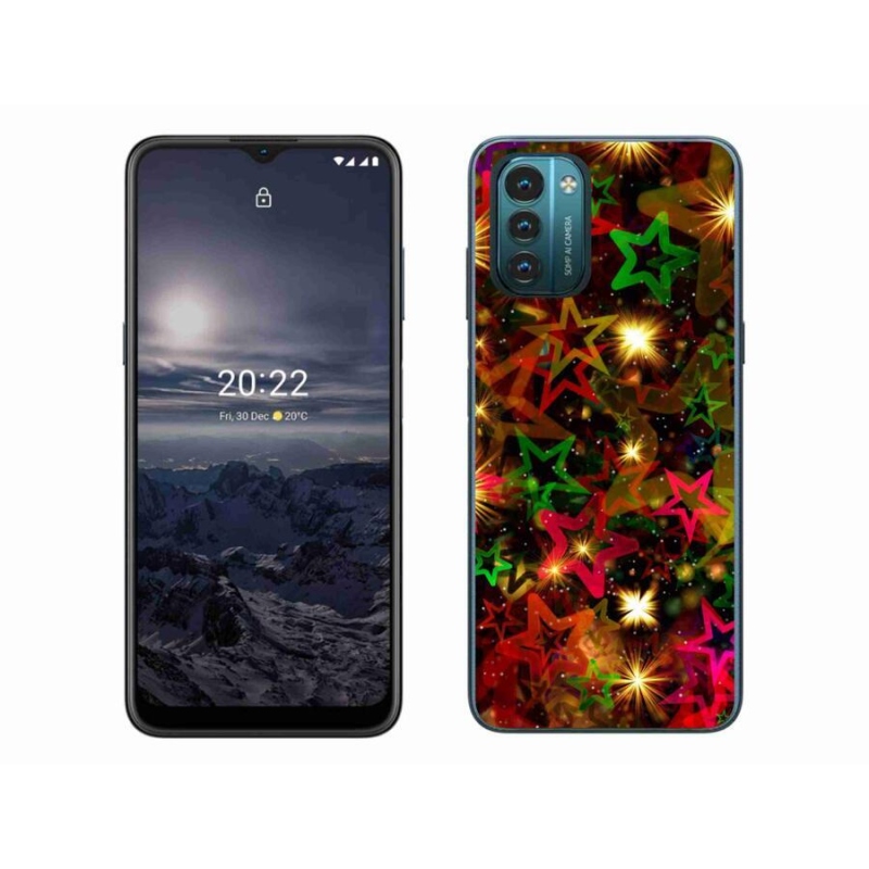 Zselés borítás mmCase mobiltelefonhoz Nokia G11/G21 - színes csillagok