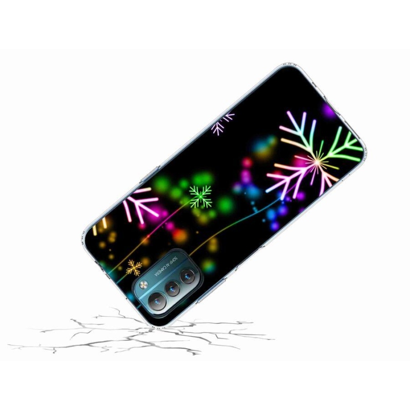 Zselés borítás mmCase mobiltelefonhoz Nokia G11/G21 - színes pelyhekkel