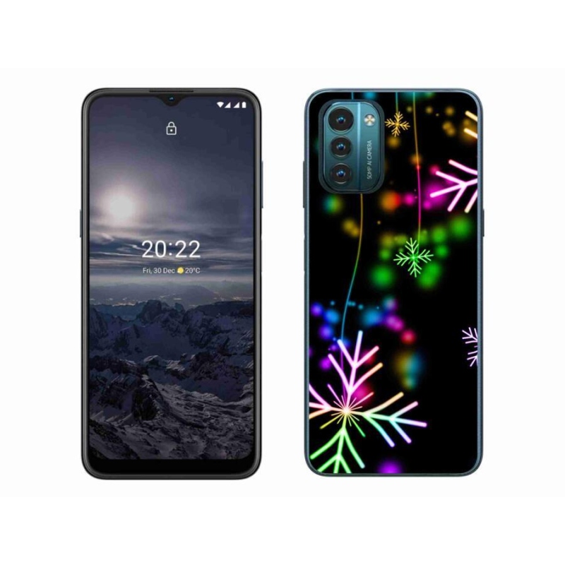 Zselés borítás mmCase mobiltelefonhoz Nokia G11/G21 - színes pelyhekkel