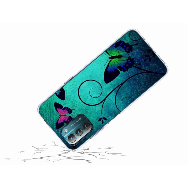 Zselés borítás mmCase mobiltelefonhoz Nokia G11/G21 - színes pillangók