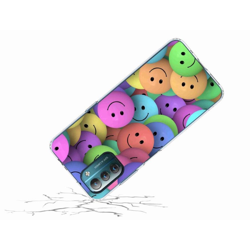 Zselés borítás mmCase mobiltelefonhoz Nokia G11/G21 - színes smiley-k