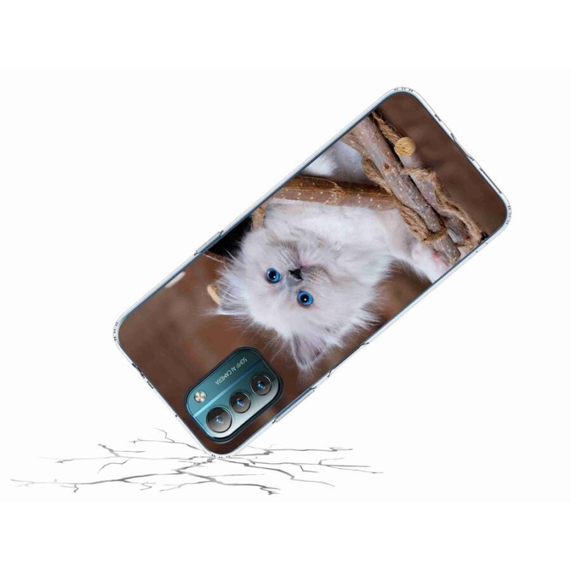 Zselés borítás mmCase a Nokia G11/G21 készülékhez - fehér cica