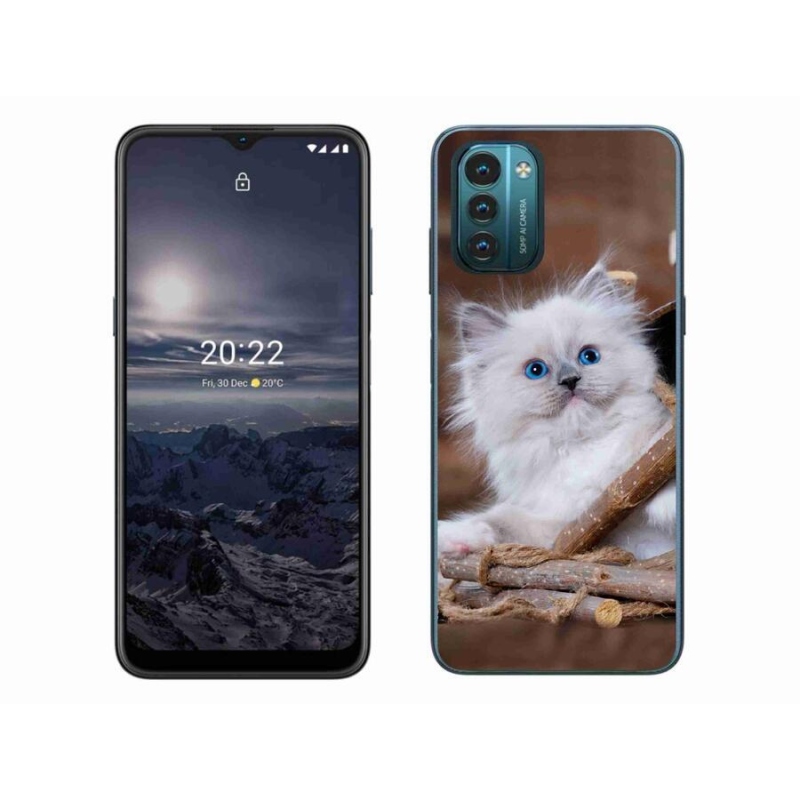 Zselés borítás mmCase a Nokia G11/G21 készülékhez - fehér cica