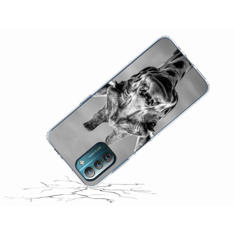 Zselés borítás mmCase a Nokia G11/G21 készülékhez - fekete-fehér zsiráf