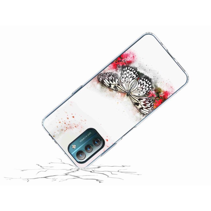 Zselés borítás mmCase a Nokia G11/G21 készülékhez - fekete-fehér pillangó