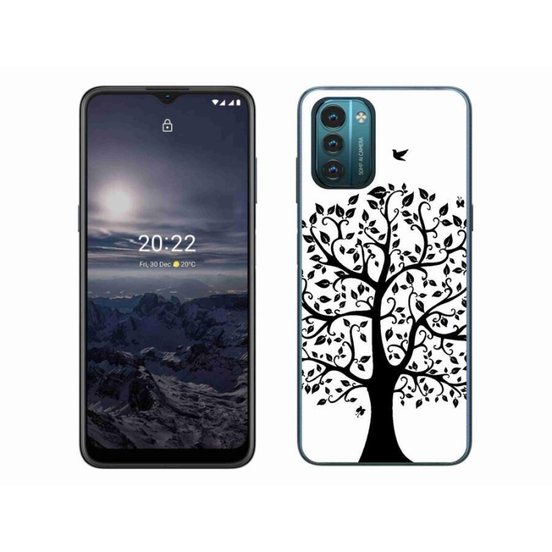 Zselés tok mmCase a Nokia G11/G21 készülékhez - fekete-fehér fa