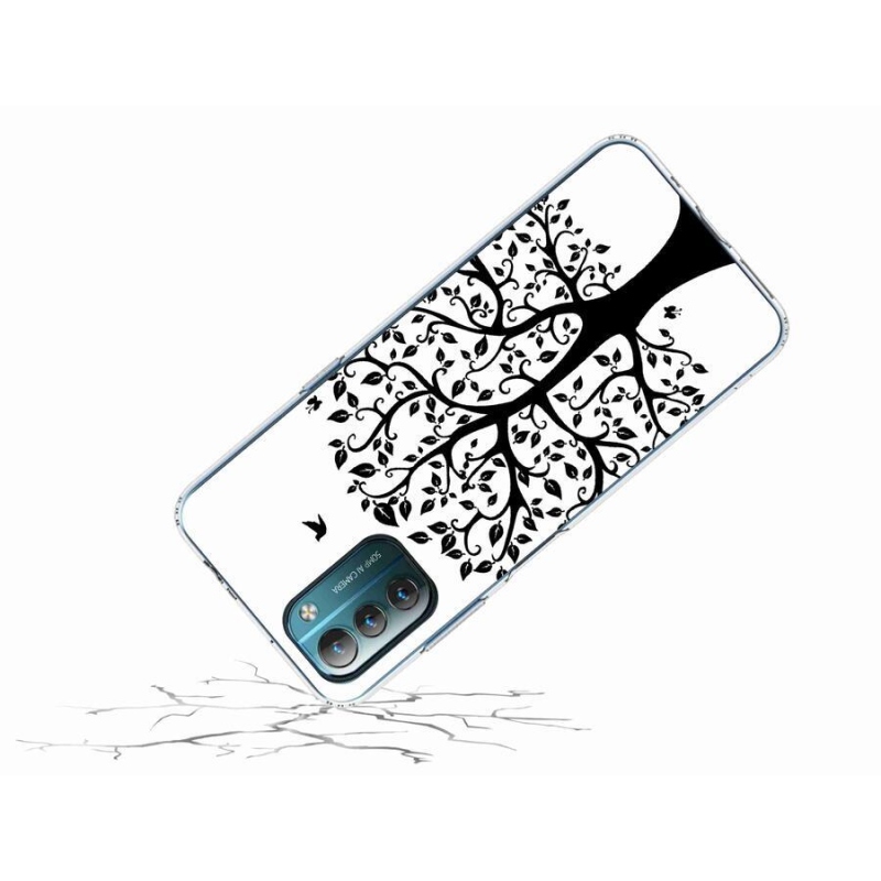 Zselés tok mmCase a Nokia G11/G21 készülékhez - fekete-fehér fa