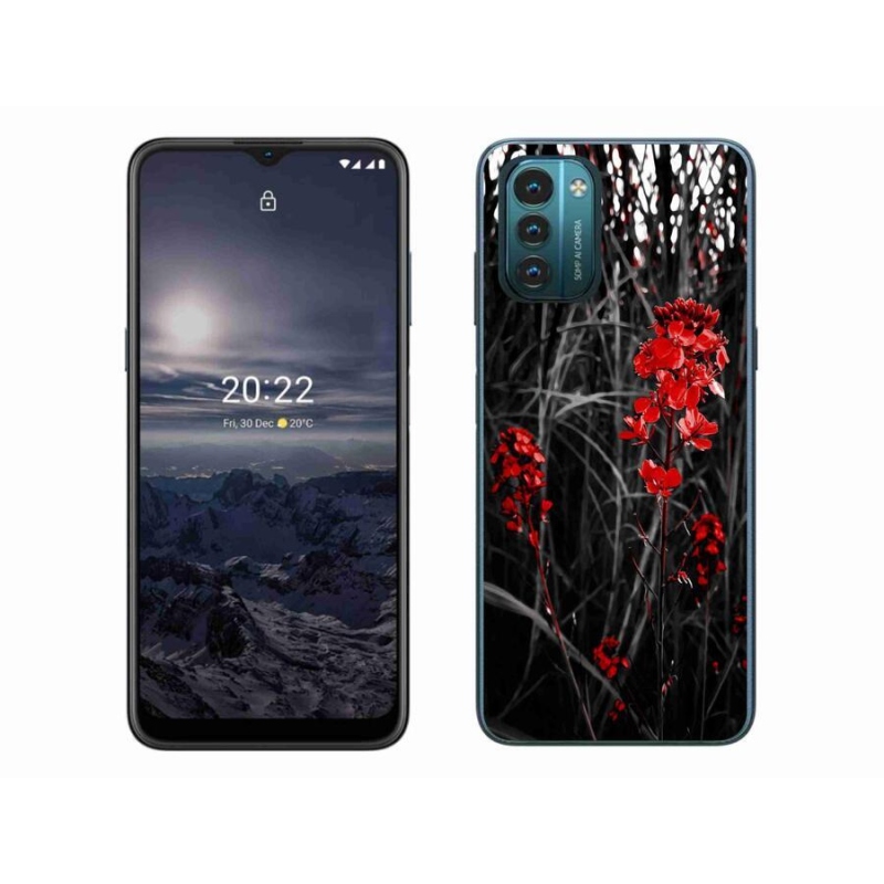 Zselés tok mmCase Nokia G11/G21 - piros növényhez