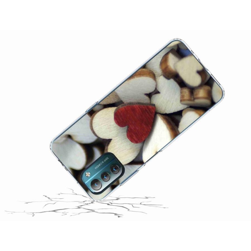 Zselés tok mmCase Nokia G11/G21 készülékhez - gravírozott piros szív