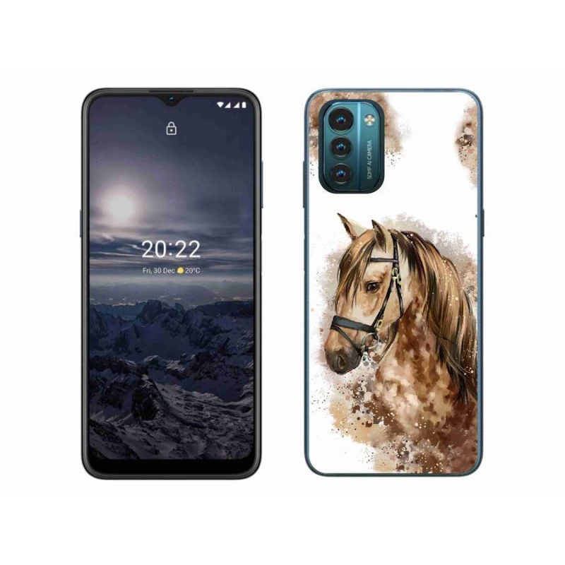 Zselés tok mmCase a Nokia G11/G21 készülékhez - barna rajzfilm ló