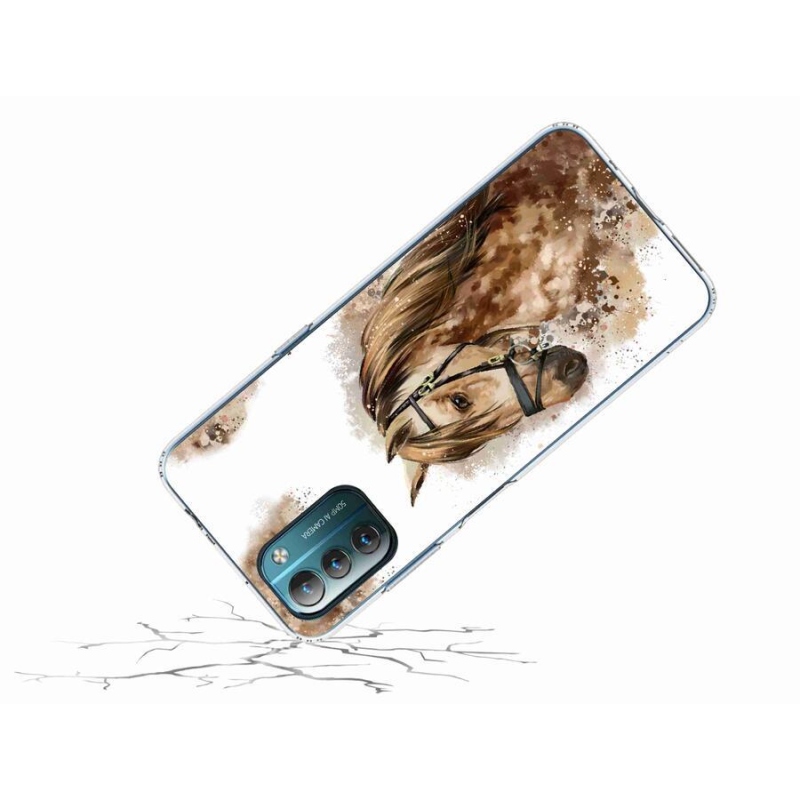 Zselés tok mmCase a Nokia G11/G21 készülékhez - barna rajzfilm ló