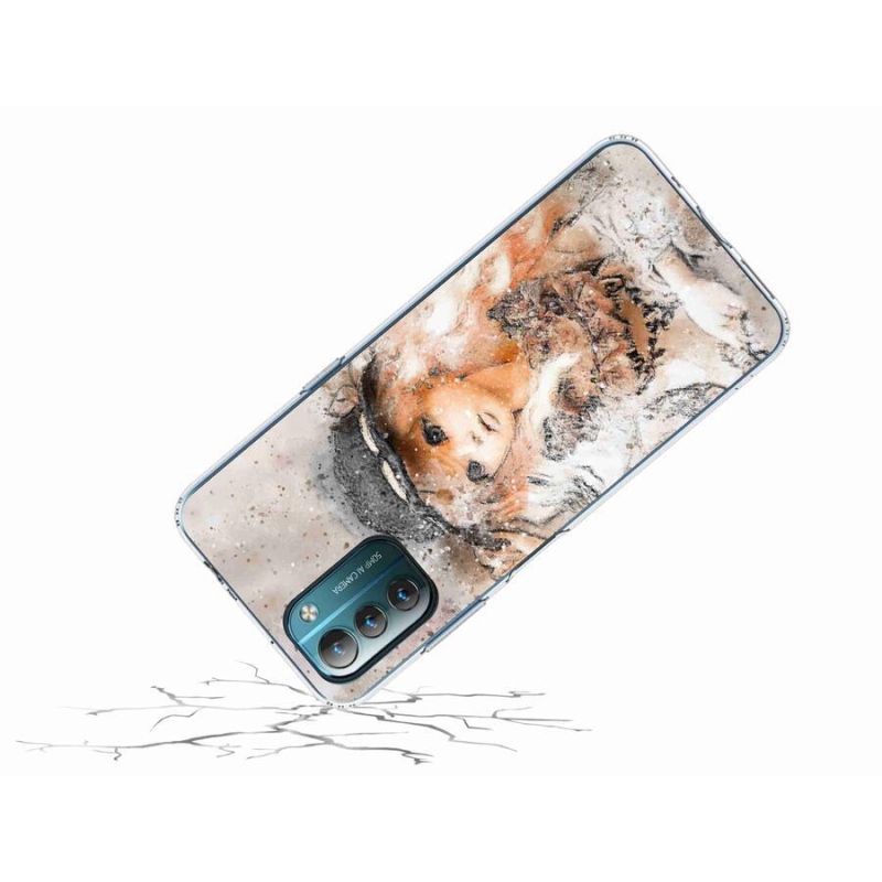 Zselés borítás mmCase mobiltelefonhoz Nokia G11/G21 - lány sapkával