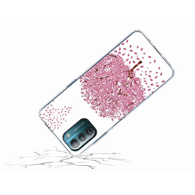 Zselés borító mmCase mobiltelefonhoz Nokia G11/G21 - rajzfilmfa levelekkel