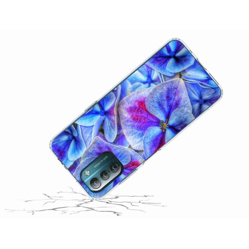 Gél védőhuzat mmCase mobiltelefonhoz Nokia G11/G21 - kék virágok 1