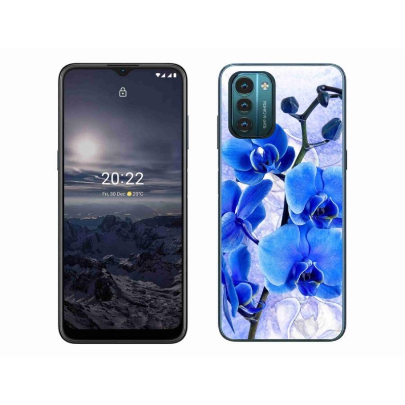 Zselés tok mmCase a Nokia G11/G21 készülékhez - kék virágok