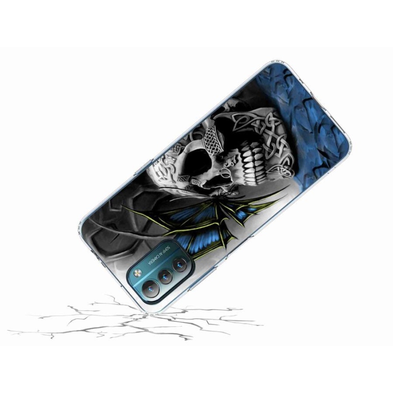 Zselés borítás mmCase a Nokia G11/G21 készülékhez - pillangó és koponya