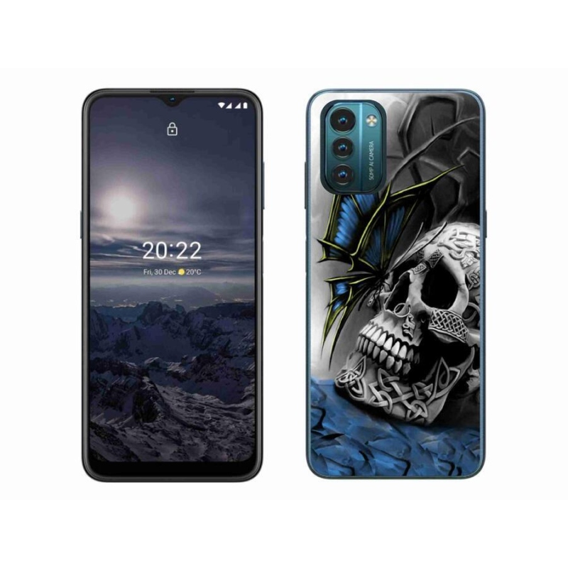 Zselés borítás mmCase a Nokia G11/G21 készülékhez - pillangó és koponya
