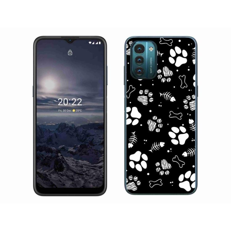 Zselés borítás mmCase a Nokia G11/G21 készülékhez - kutyamancsok