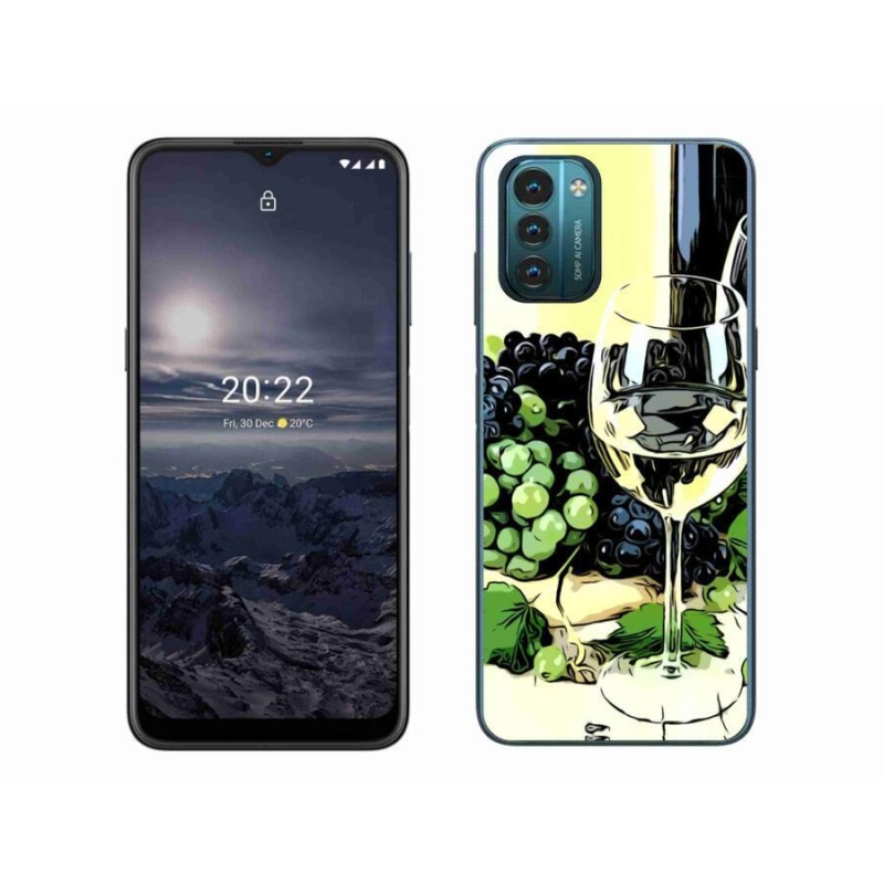 Zselés borító mmCase mobiltelefonhoz Nokia G11/G21 - pohár bor