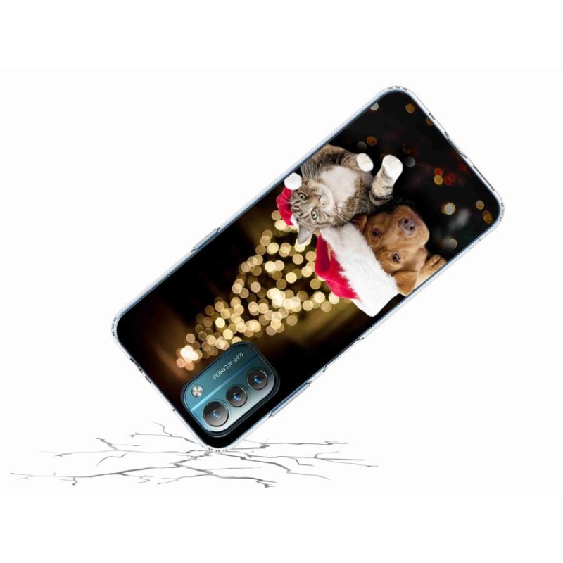Zselés borítás mmCase a Nokia G11/G21 készülékhez - Karácsonyi kutya és macska