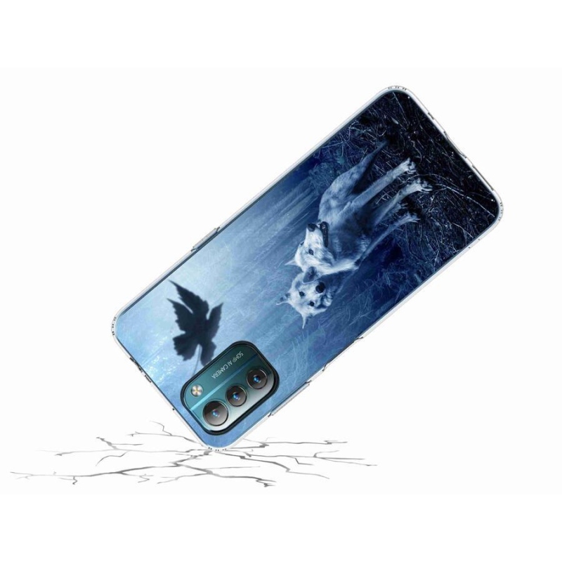 Zselés borítás mmCase a Nokia G11/G21 mobilhoz - farkasok az erdőben