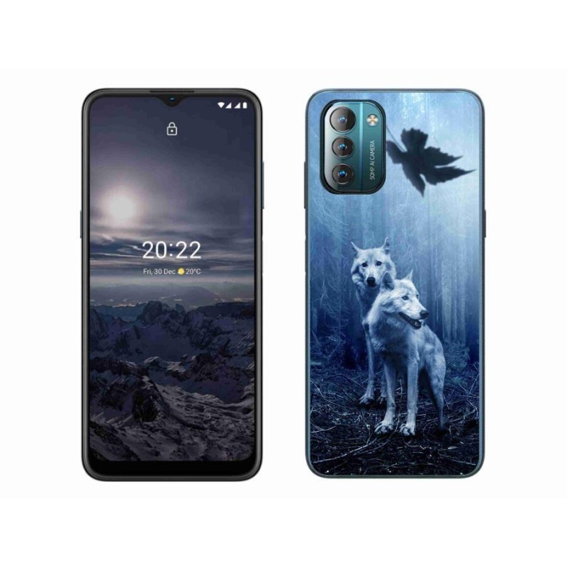 Zselés borítás mmCase a Nokia G11/G21 mobilhoz - farkasok az erdőben