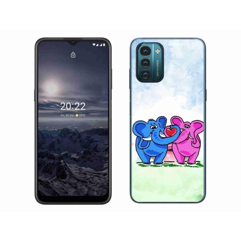 Zselés borítás mmCase mobiltelefonhoz Nokia G11/G21 - szerelmes elefántok