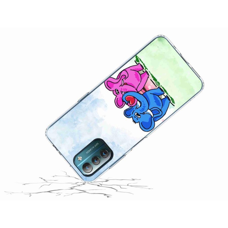 Zselés borítás mmCase mobiltelefonhoz Nokia G11/G21 - szerelmes elefántok