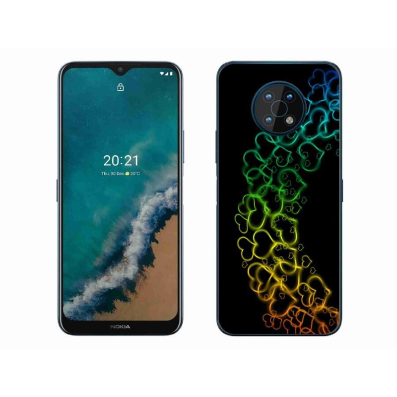 Zselés borító mmCase mobiltelefonhoz Nokia G50 - színes szívek