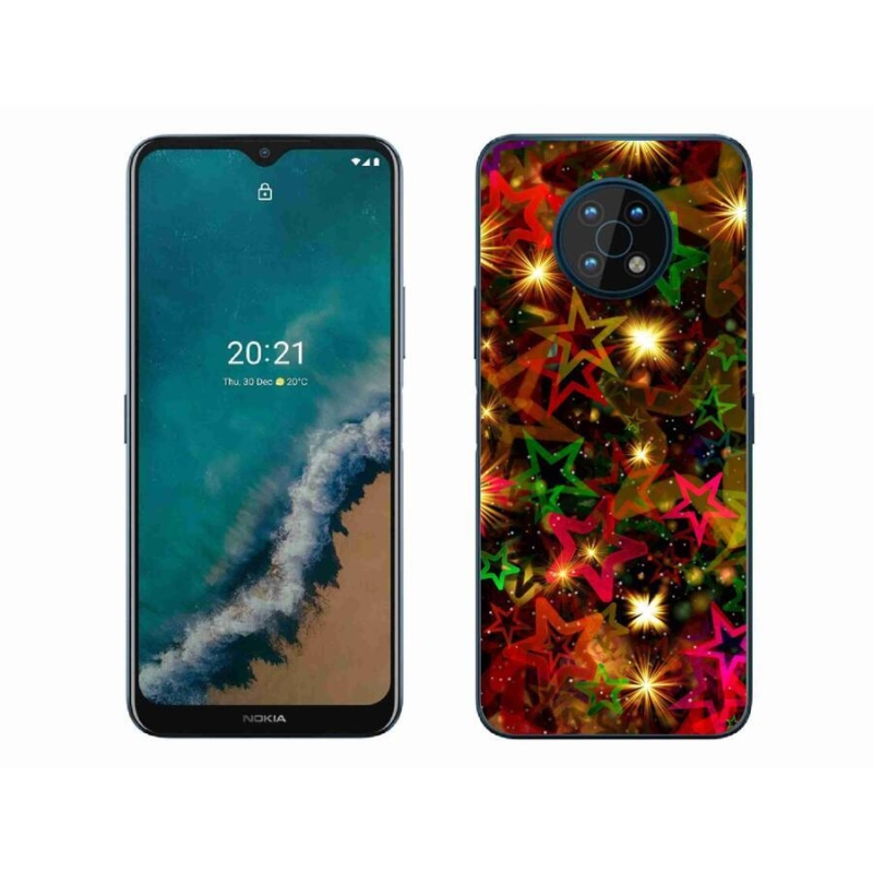 Zselés borító mmCase mobiltelefonhoz Nokia G50 - színes csillagok