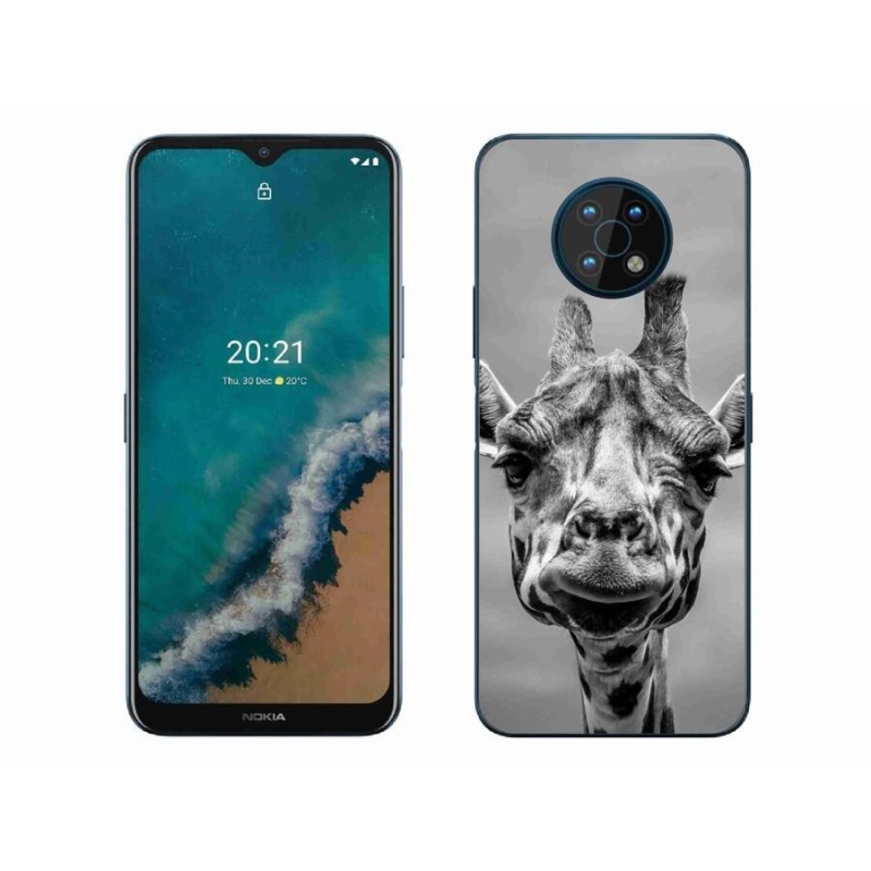 Zselés tok mmCase a Nokia G50 készülékhez - fekete-fehér zsiráf