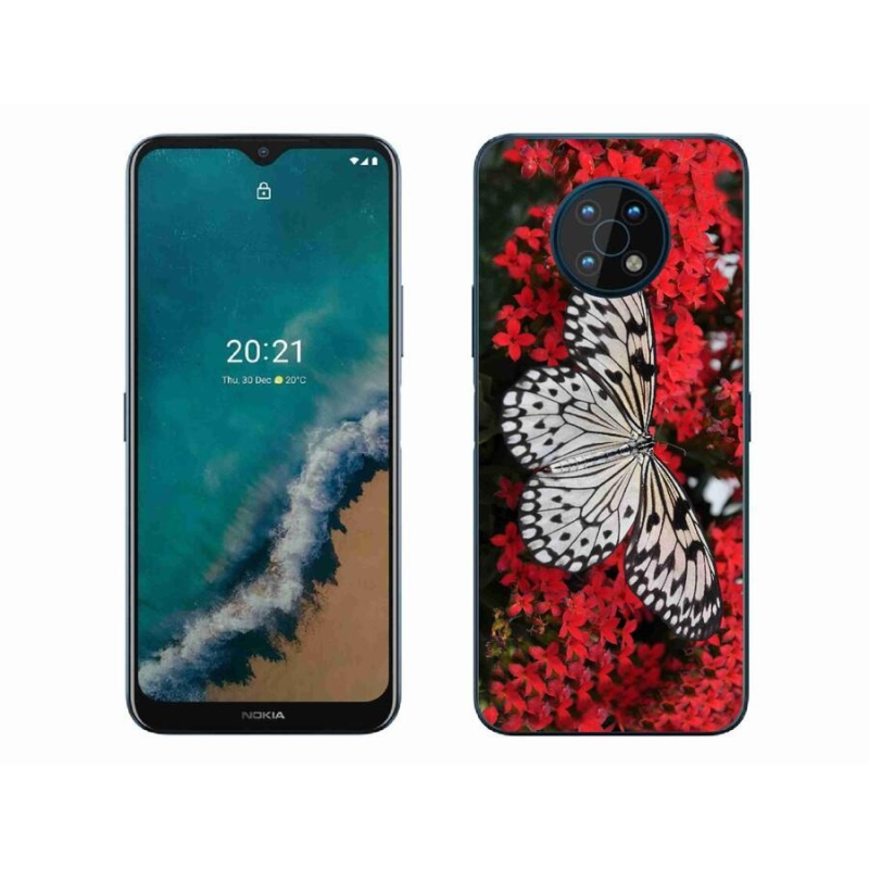 Zselés tok mmCase a Nokia G50 készülékhez - fekete-fehér pillangó 1