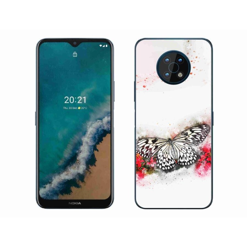 Zselés borítás mmCase a Nokia G50 készülékhez - fekete-fehér pillangó