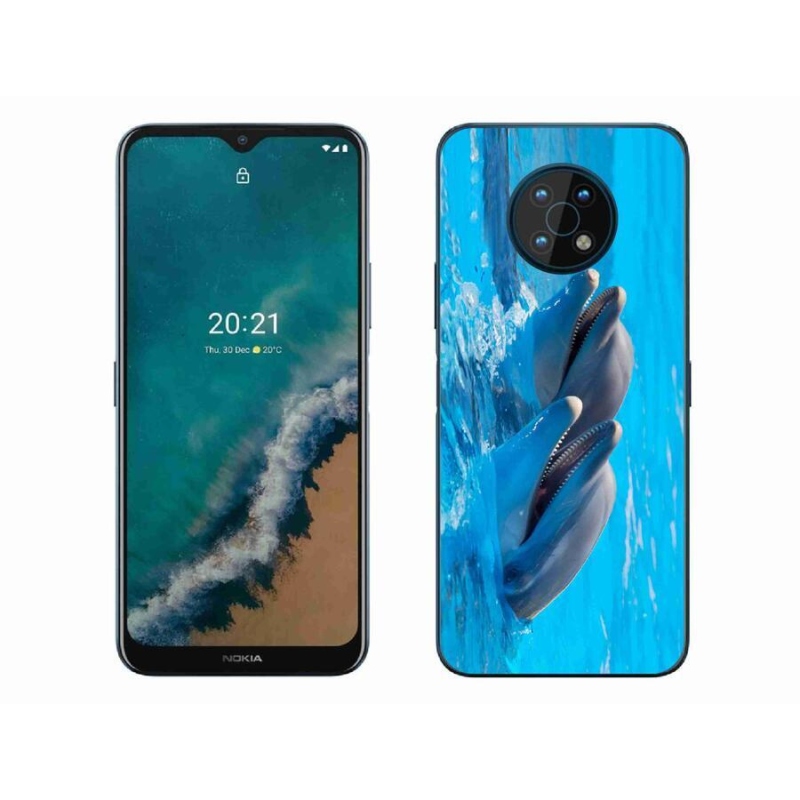 Zselés borítás mmCase mobiltelefonhoz Nokia G50 - delfinek