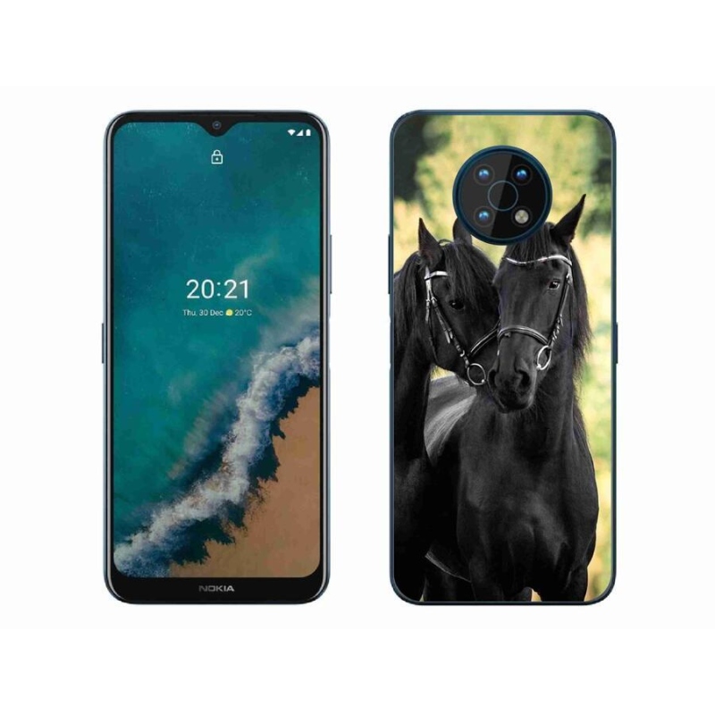 Zselés borítás mmCase a Nokia G50 készülékhez - két fekete ló