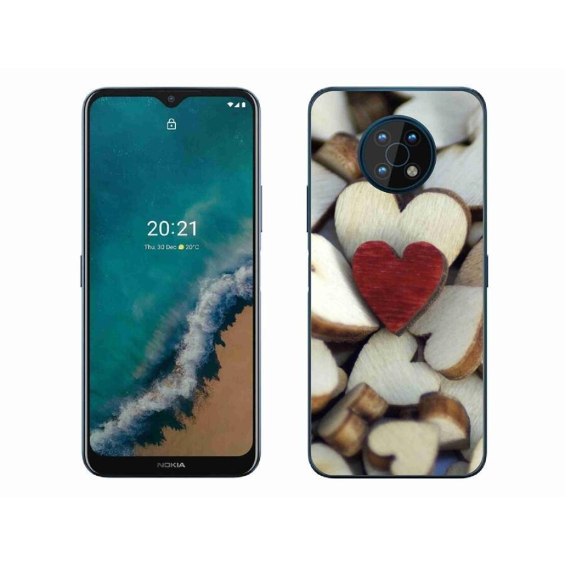 Zselés borítás mmCase a Nokia G50 készülékhez - gravírozott piros szív