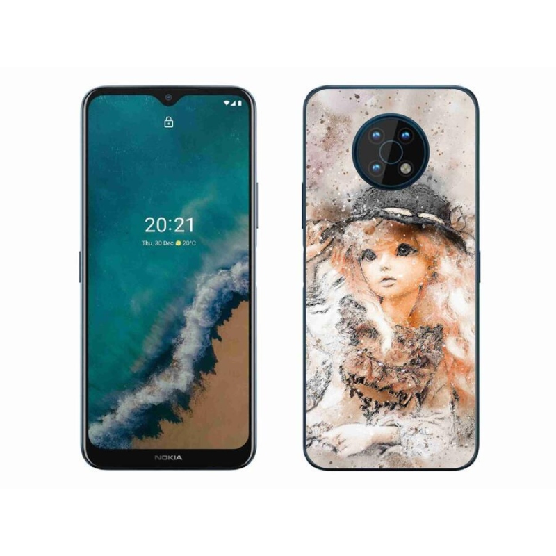 Zselés borító mmCase mobiltelefonhoz Nokia G50 - lány kalappal