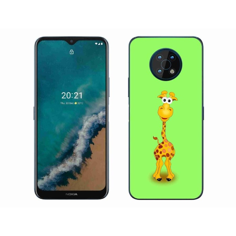 Zselés borító mmCase mobiltelefonhoz Nokia G50 - rajzfilm zsiráf