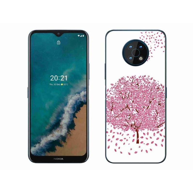 Zselés borító mmCase mobiltelefonhoz Nokia G50 - rajzfilmfa levelekkel