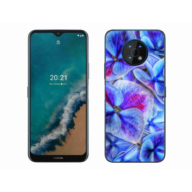 Gél védőhuzat mmCase mobiltelefonhoz Nokia G50 - kék virágok 1